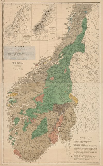 First Attempt at a Geonostic Map of Norway by R.M. Keilhau